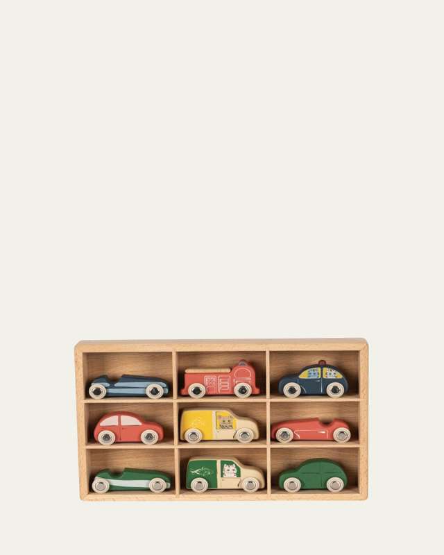 Kid's Wooden Mini Car Set Toy